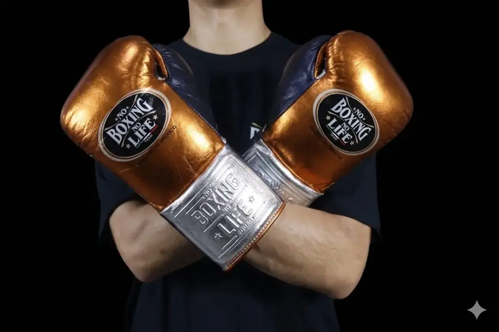 Boxing Gloves Amber & Navy
