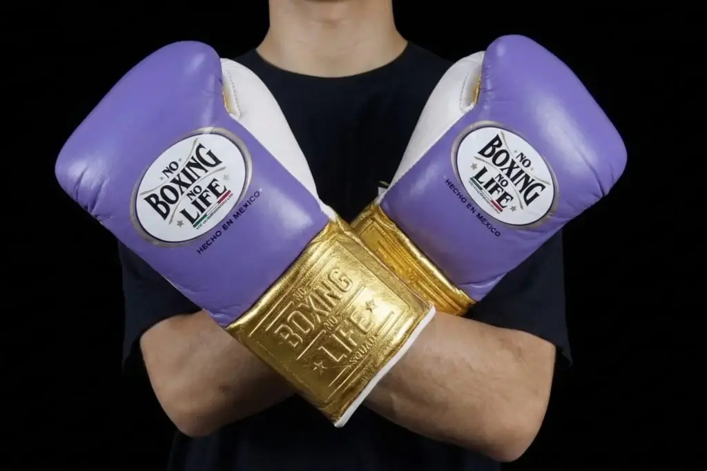 Boxing Gloves Amethyst & Gold
