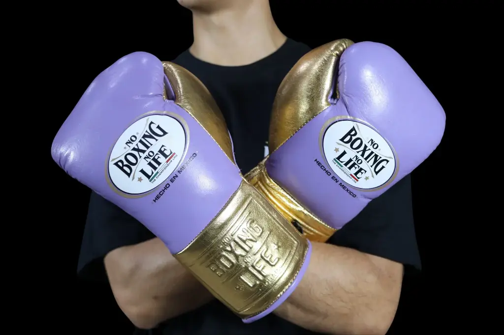 Boxing Gloves Lavender & Gold