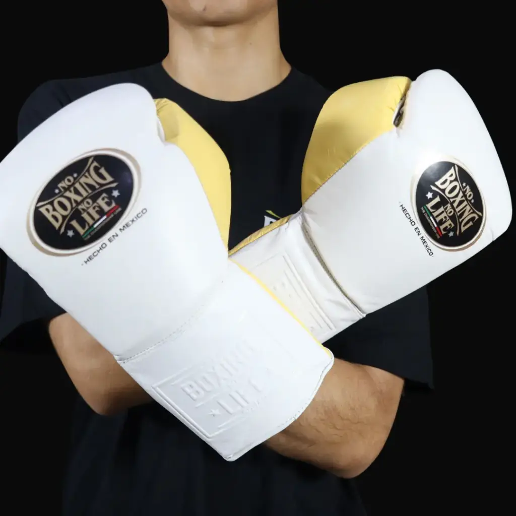 Boxing Gloves White & Yellow