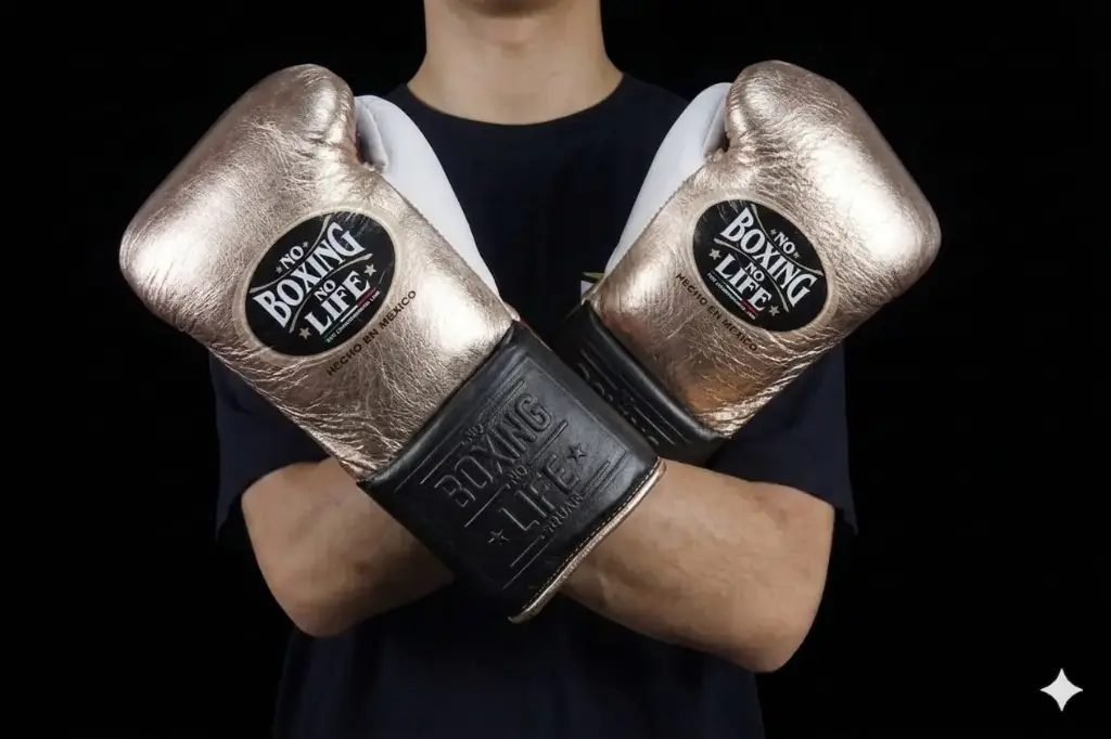 Boxing Gloves Champagne Black