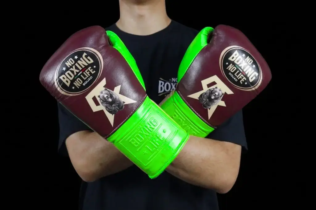 Canelo Special Edition Boxing Gloves - Burgundy & Green 