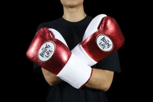 Boxing Gloves Ruby & White