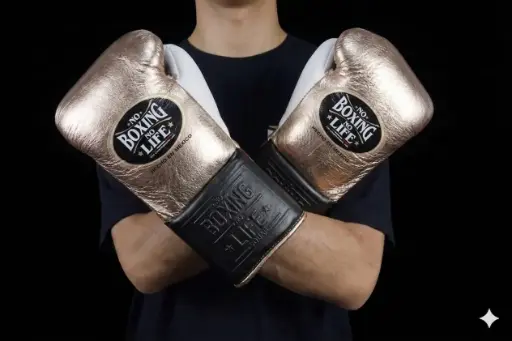 Boxing Gloves Champagne Black